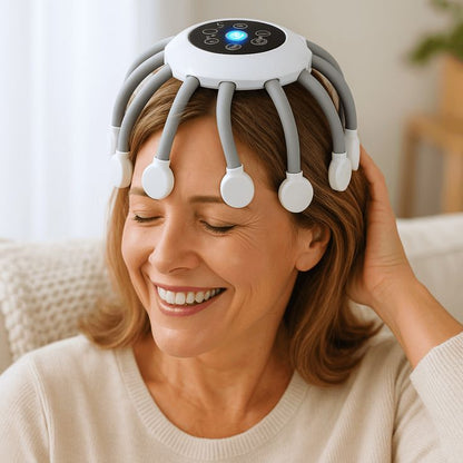 Hair Scalp 8 Vibrating Contacts Massager